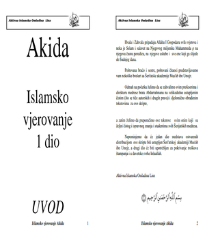 Akida - islamsko vjerovanje